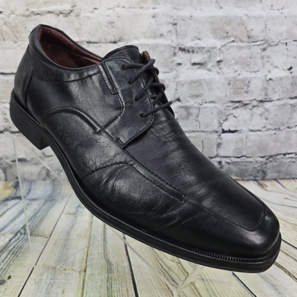 Johnston & Murphy Stricklin Oxfords Mens 11.5 Black Leather Dress Shoes 20-7741